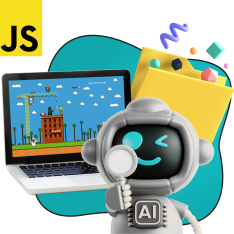 Язык программирования JavaScript + AI. Проектное обучение + геймификация + AI-помощники - КИБЕРшкола программирования для детей, компьютерные курсы для школьников, начинающих и подростков - KIBERone г. Новая Усмань