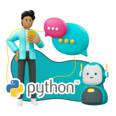 Умный чат-бот на Python - КИБЕРшкола программирования для детей, компьютерные курсы для школьников, начинающих и подростков - KIBERone г. Новая Усмань