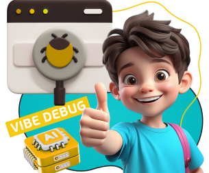 Тестирование & Vibe Debug. Охотники за багами - КИБЕРшкола программирования для детей, компьютерные курсы для школьников, начинающих и подростков - KIBERone г. Новая Усмань